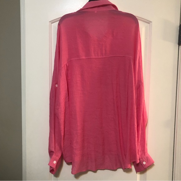 Pink Button Down Shirt - L - Picture 2 of 3